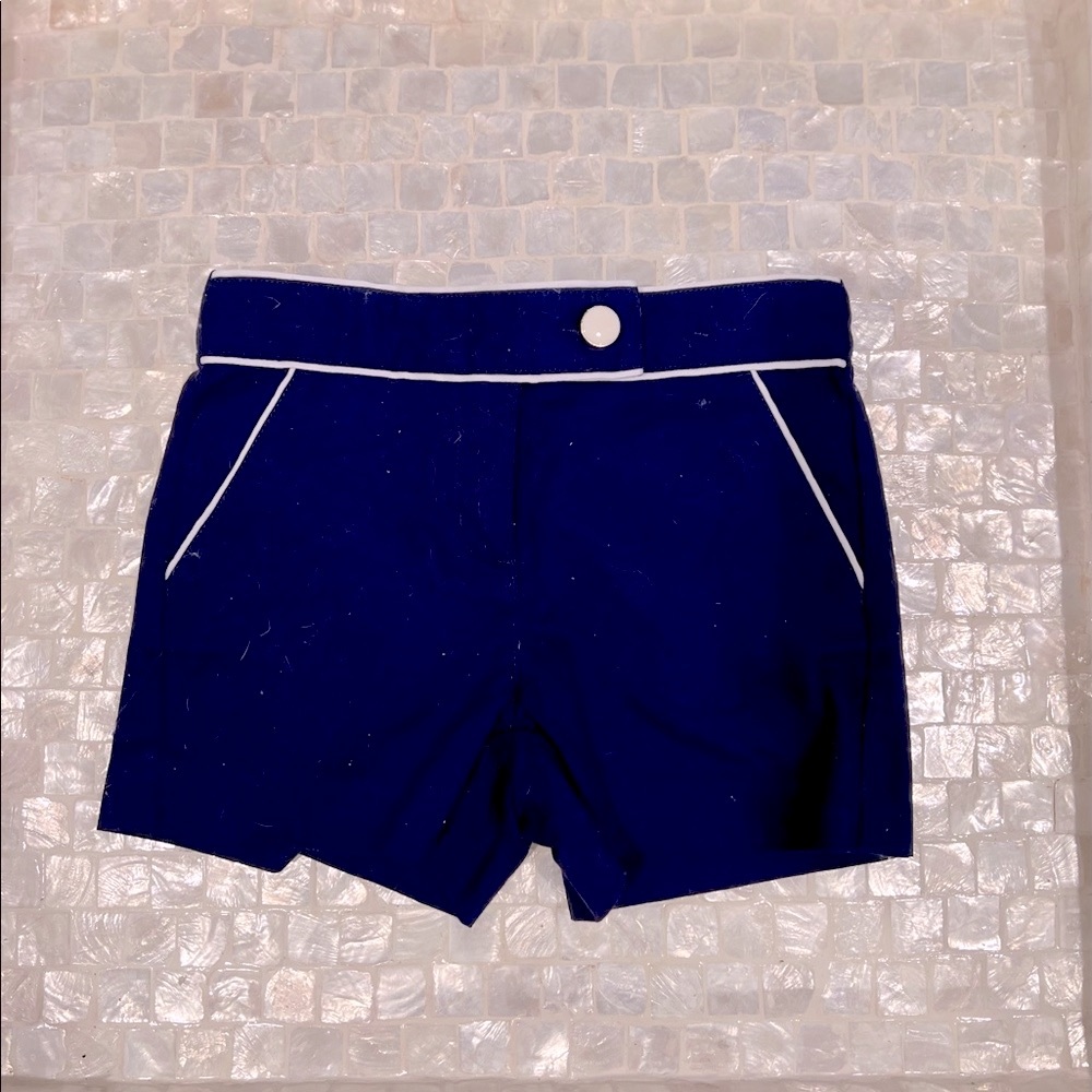 NWT: Janie & Jack Shorts. Navy with white pipping. Size 3